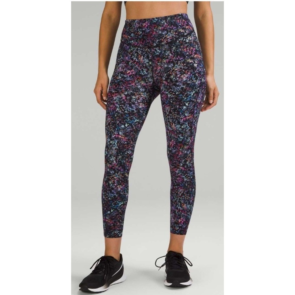 Lululemon Base Pace High Rise Tight 25" Floral Spray Multi Ink Vapor Ice Nulux 4